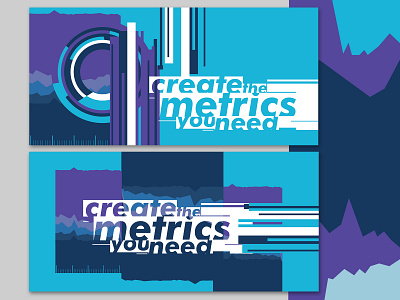 Metrics abstract blue design graphic design illustration lines purple social media typography vector