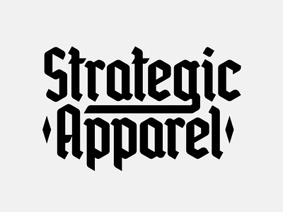 Strategic Apparel Wordmark apparel bold brand brand design brand identity branding brandlogo custom logo logodesigner logotype merch skate strategic type typography typography logo vanguard word