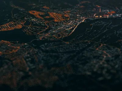 Particle city houdini industrialdesign particles