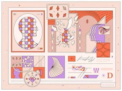 Cognitive brain cerebral cognitive color palette color scheme digital art illustration process thoughts vector illustration