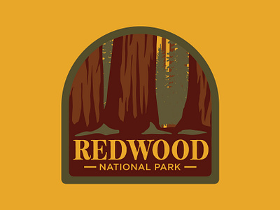 Redwood adventure badge logo national park outdoor badge outdoors patch retro vintage wilderness