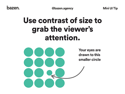 Contrast of size DRB contrast contrast of size contrasting design principles design thinking design tip design tips emphasis proportion proportions size ui ui design uiux ux ux design