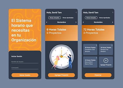 Sistema horario app design illustration mobile mobile app mobile ui ui ux