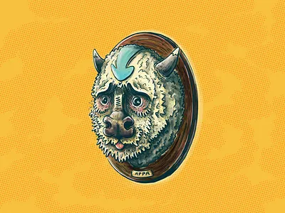 Appa Trophy 2019 2020 aang appa atla avatar avatar the last airbender drawing illustration ipad pro procreate