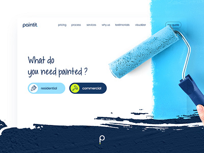 Paintit - Landing Page paint paint business paint landing page paint services paint ui paint uxui paint web design paint web hero paint website painting copmany painting service painting ui