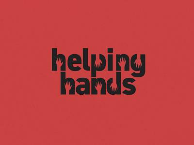 Helping Hands type typeface typographic logo typography wordmark