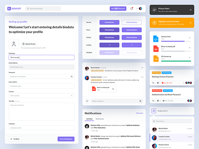 UI Elements Project management app card clean component dashboard design desktop elements form management mobile project system ui uiux ux web webapp website whitespace