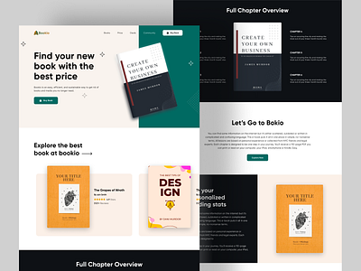 Website Design: Landing page for Book Shop book book landing page creative design e commerce illustration landing page shop ui ui design uiux website