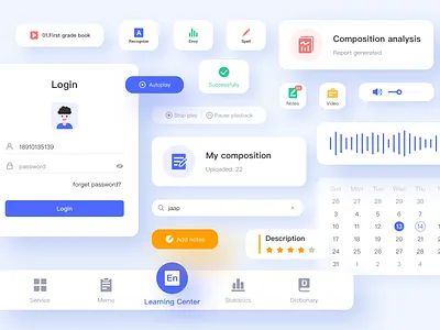 Educational product components app components design education education app icon ui
