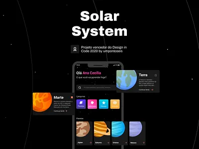 Solar System App illustration mobile mobile app mobile app design mobile ui solar system ui ui ux ui design uiux