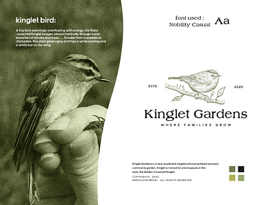 Kinglet Gardens : Logo design / illustration art artwork bird bird illustration bird logo branding design design art designer designs identity illustration illustration art illustrator logo logo design logodesign logos