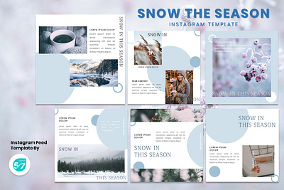 Instagram Feed Template - Snow In This Season branding design graphicdesign instagram instagram post instagram story instagram template presentation