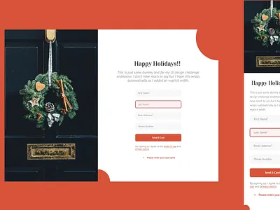 Sign Up Page christmas form design mobile ui sketch unsplash