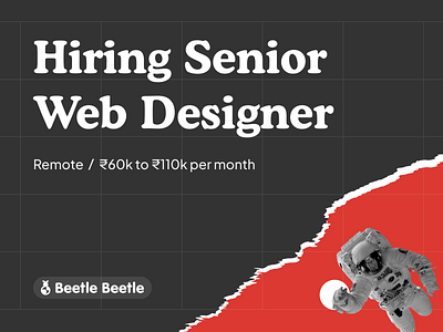 Hiring Senior Web Designer design job hiring hiring designers homepage design illustration marketing website saas ui uiux ux web design web designer webdesign website