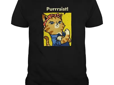 Tshirt classique elle PURRSISTE cloothing design design maker etsy harris shirt holiday long sleeve shirt brandon shirt designs tees