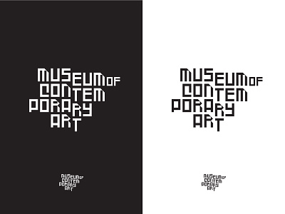 Museum of Contemporary Art Logo art black brand brand identity branding chicago contemporary design geometric logo minimal modular museum museum of contemporary art typography white wordmark