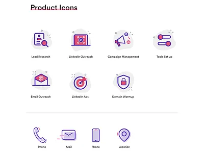 Product Icons email marketing icon design icon set iconography marketing campaign