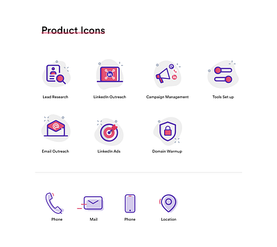 Product Icons email marketing icon design icon set iconography marketing campaign