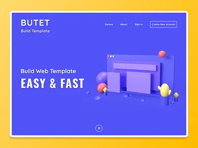 BUTET Landing Page adobedimension figma illustration landingpage userinterface