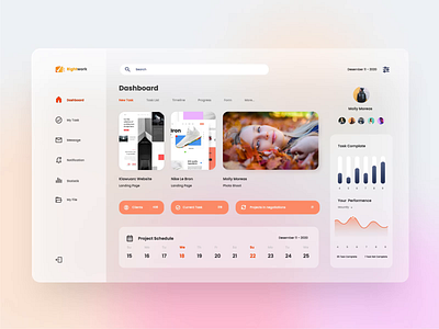 Task Management Dashboard after effects animation dashboard dashboard design design file manager illustration motion graphics task management team teamwork ui ui ux ui design ux web design website