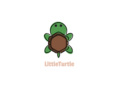 LittleTurtle Logo animal branding cartoon concept design illustration logo minimalist turtle typography vector