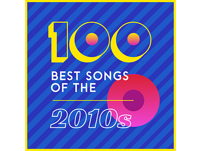 '100 Best Songs of the 2010s' Playlist Cover: V2 design playlist