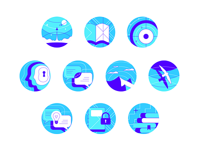 Illustration Set - Mentoring and Learning icons illustration mentorship