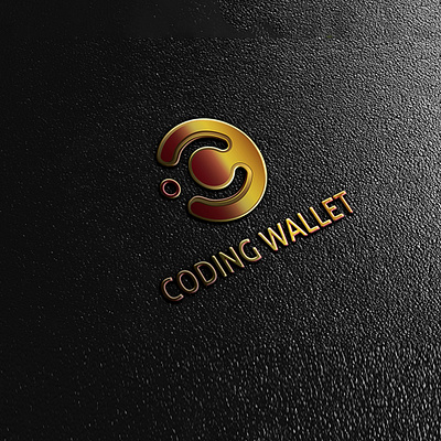 Coding WalletLogo MockUp brand brand identity coding logo colorful concept logo logodesign minimal mockup vector