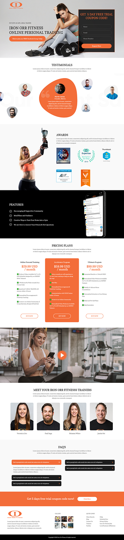 Iron Orr 1 website design