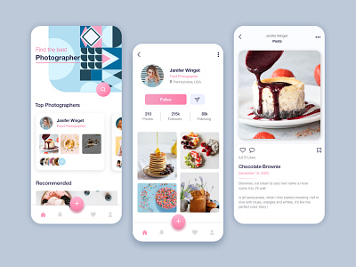 Photographer Profile| Daily UI 006 dailyui dailyui006 dailyuichallenge design food food photography interaction mobile app mobile interface photographer photographerprofile profile ui user profile