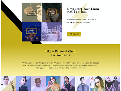 Website Design: ‘Beatbox’ - Benefits section design website