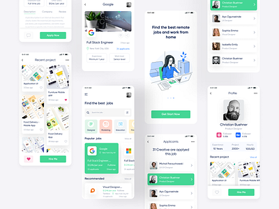 Jobify - Job Finder Mobile App app branding career creative design find work hire hiring job job finder job listing job platform job portal job search jobseeke mobile app typography ui uiux