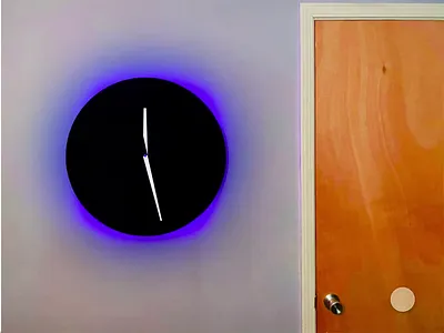 Adobe XD Playoff : NEON CLOCK clock color design gif vantablack