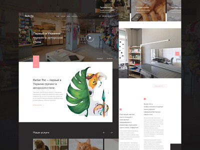 Corporate website for grooming salon corporate design product design ui uiux ux web webdesgn