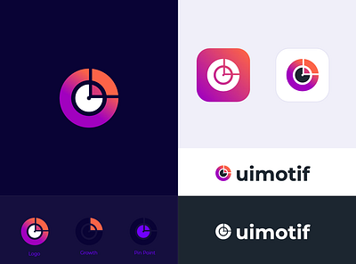 UIMOTIF app icon art branding design digital growth idea identity design illustration logo motif pinpoint pixel target technology typography ui vector web wifi