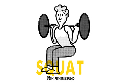 squat branding design illustration