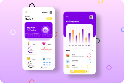 Health tracking app css html5 javascript design designer html css javascript figma icon illustration typography ui ui design ux design