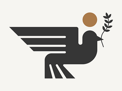 Peace badge bird brand design draw drawing graphic design icon identity illustrate llustration logo nature peace wildlife