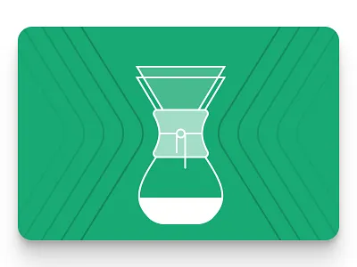 The sensory experience of making coffee cafe caffe chemex coffee gradient green illustration line art lines pour over pourover waves