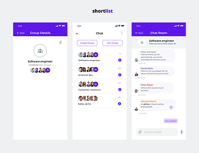 Group chat app android design app design application chat app designer figma figmadesign freelance designer freelancer group chat app ui design uidesign