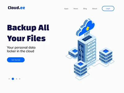 Cloudee - Hero Section hero section web design