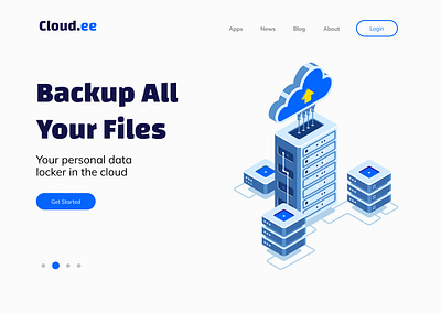 Cloudee - Hero Section hero section web design