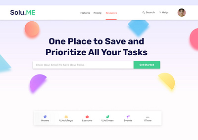 SoluMe - Hero Section hero section web design