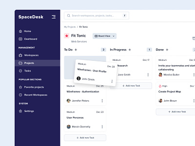 Task Manager Dashboard board cards ui components dashboard forms inputs kanban task app to do ui ui kit uiux ux web webdesign