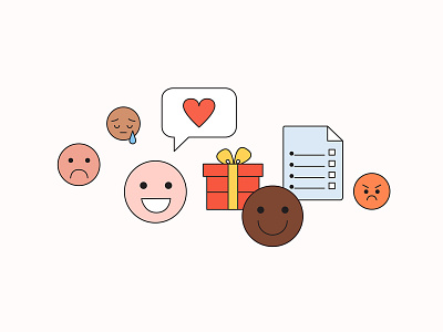 Spot Illustration —Strengthen your relationships design emoji emotion emotions feeling feelings friends friendship gifts graphics illustration illustrator relationship relationships sheet spot illustration vector