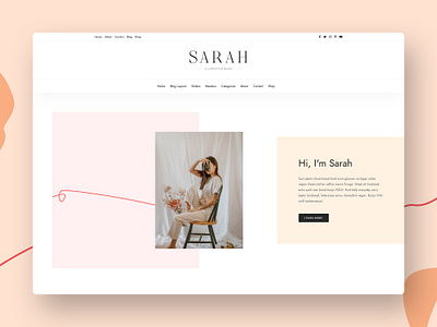 Sarah - WordPress Theme blog blog design design ecommerce small business theme web wordpress wordpress blog wordpress design wordpress development wordpress theme