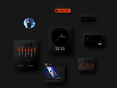 Holo App UI screens for Apple Watch app design figma graphic deisgn interaction design interface design product design sketch ui design ux design website design xd