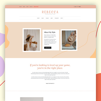 Rebecca - WordPress Blog Theme blog blog design design ecommerce fashion blog food blog lifestyle blog small business theme travel blog web website design wordpress wordpress blog wordpress design wordpress theme wordpress theme design