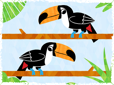 Toucans adobeillustrator art artwork design dribbble illustration toucan vector