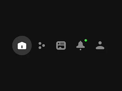 Navigation Icons feed flat home icons icons design navigation notification rounded simple